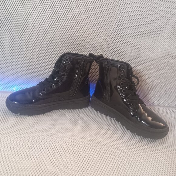 Skechers SN 303440L Kids Black Glitter Butterfly High-top Combat Boots US 13 - Picture 2 of 10